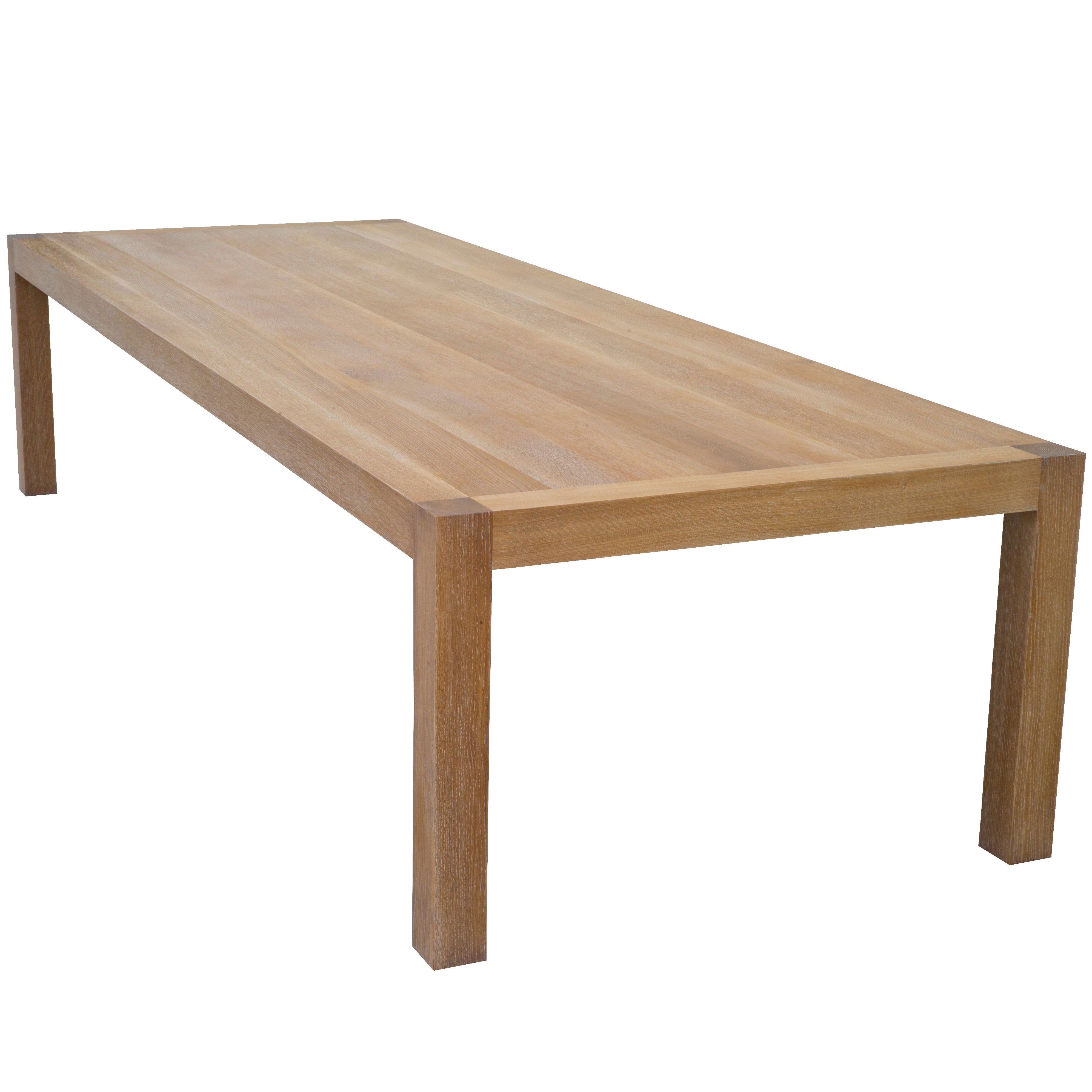 Parsons Table with Classic Limed Oak Finish, Built to Order For Sale