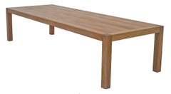 Mesa Parsons con acabado clásico de roble encalado, fabricada por encargo