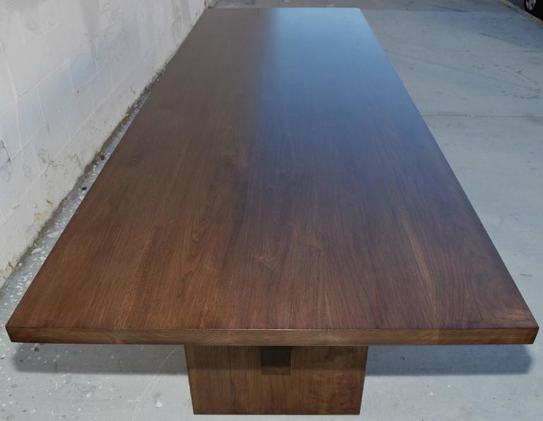 American Black Walnut Trestle Table, Custom Made by Petersen Antiques For Sale