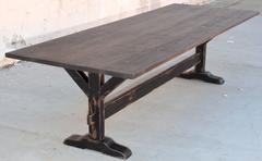 Trestle Table in Solid Walnut, Built to Order by Petersen Antiques