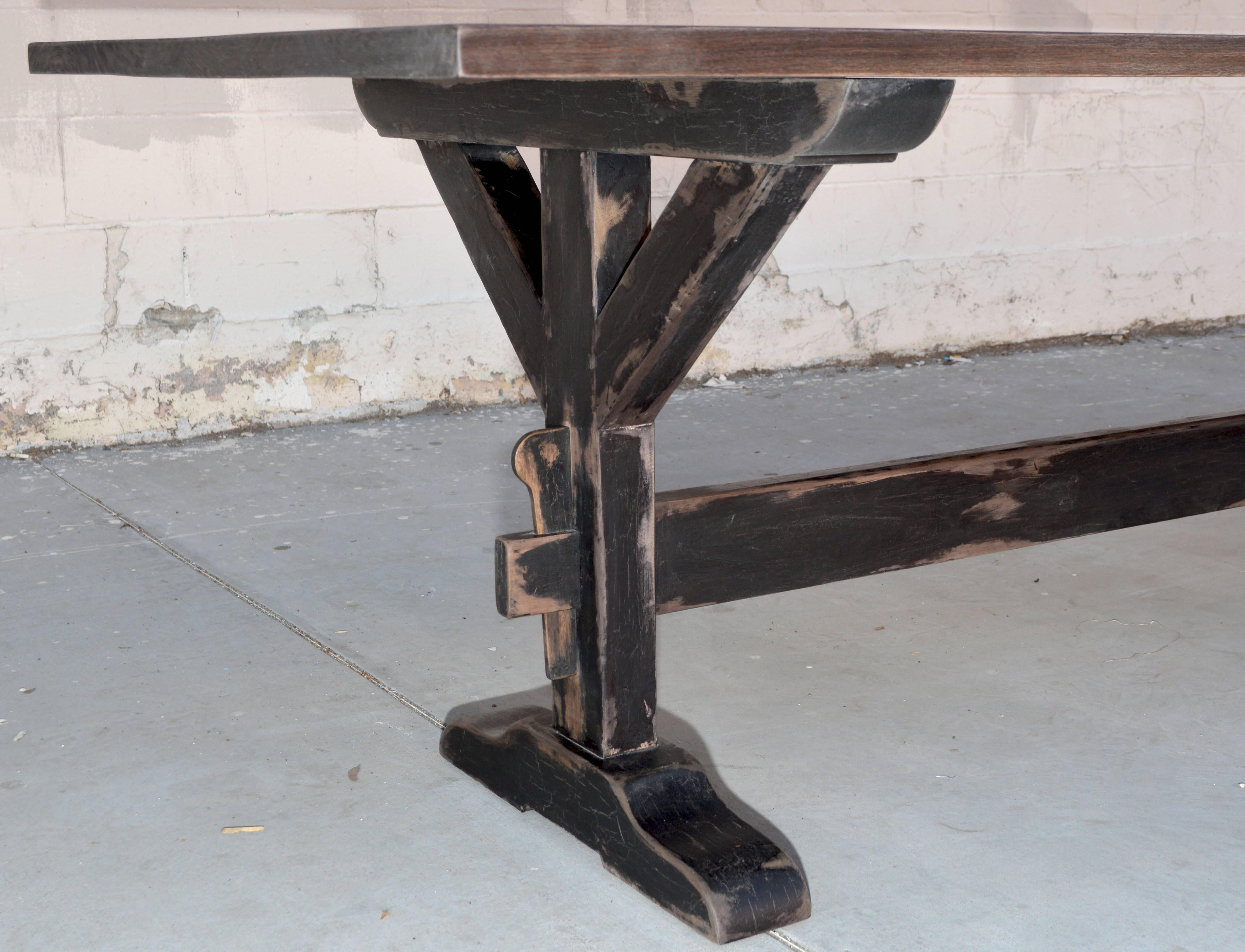 trestle table vintage