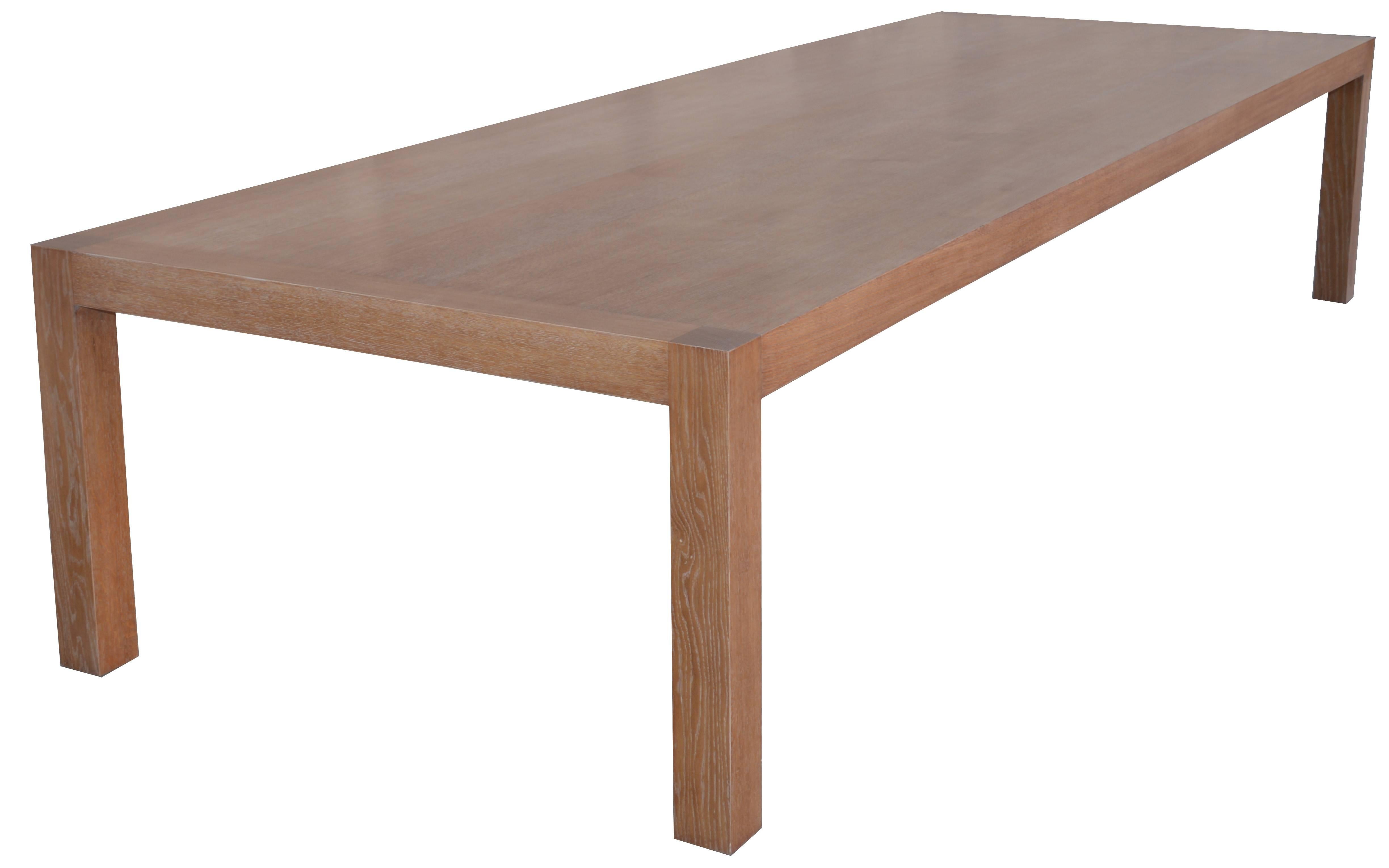 white oak parsons table