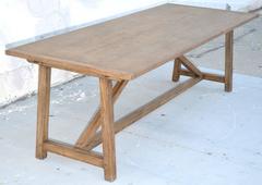 Iris Dining Table in Oak, Built to Order by Petersen Antiques (expandable)