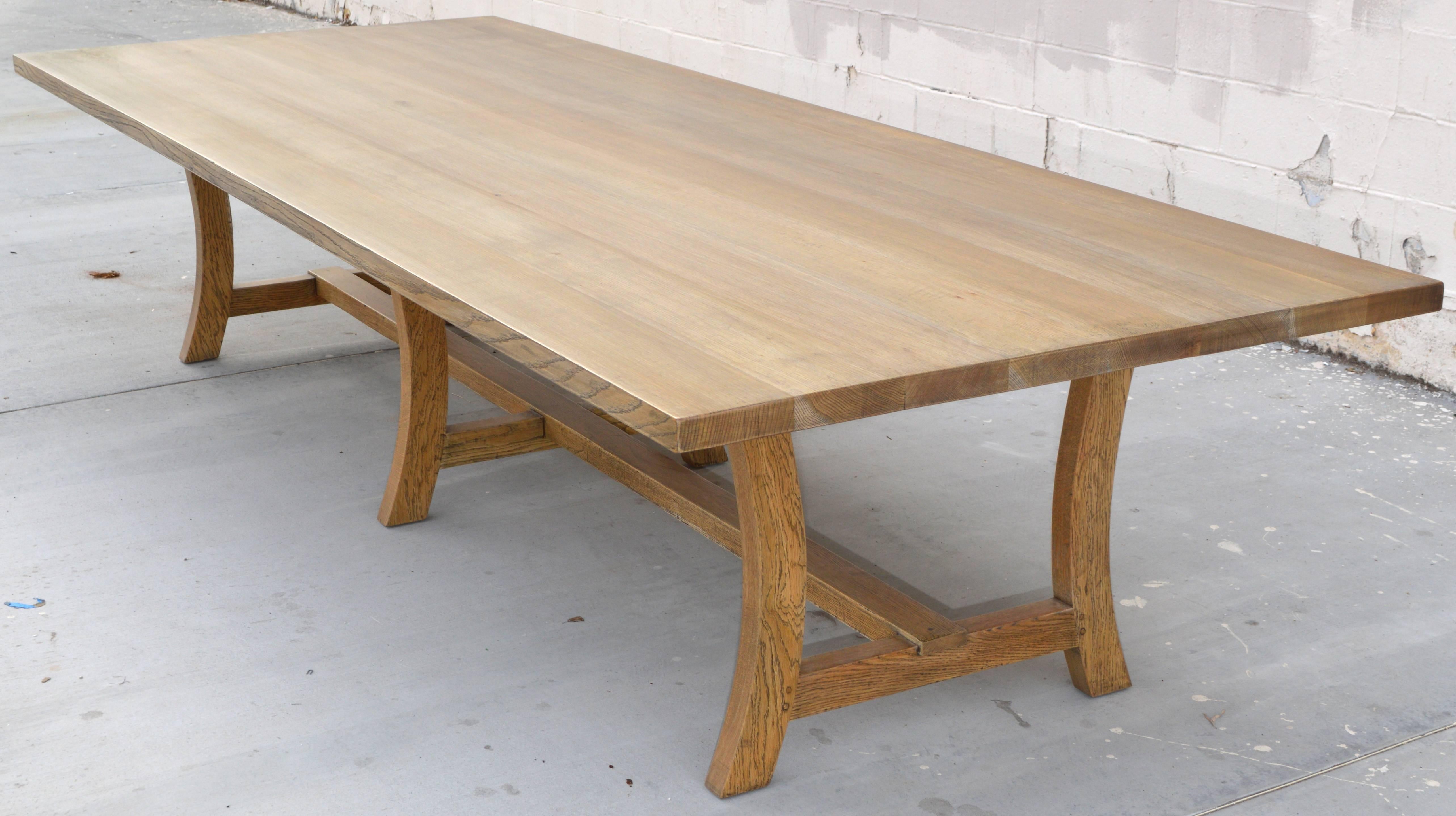 white oak dining table