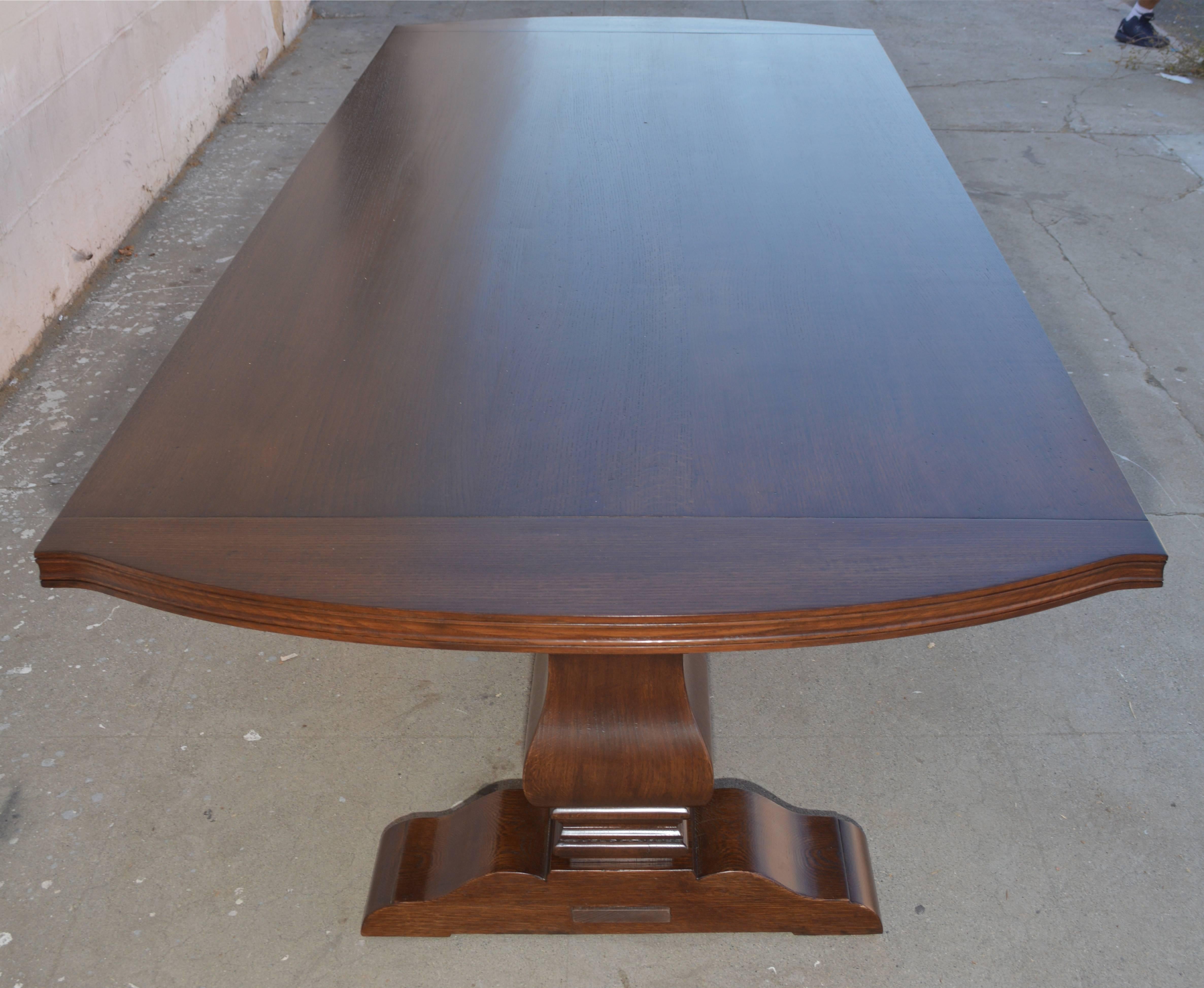quarter sawn white oak dining table