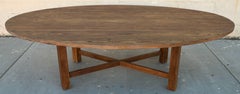 Oval Dining Table in Reclaimed Heart Pine, Custom Made by Petersen Antiques