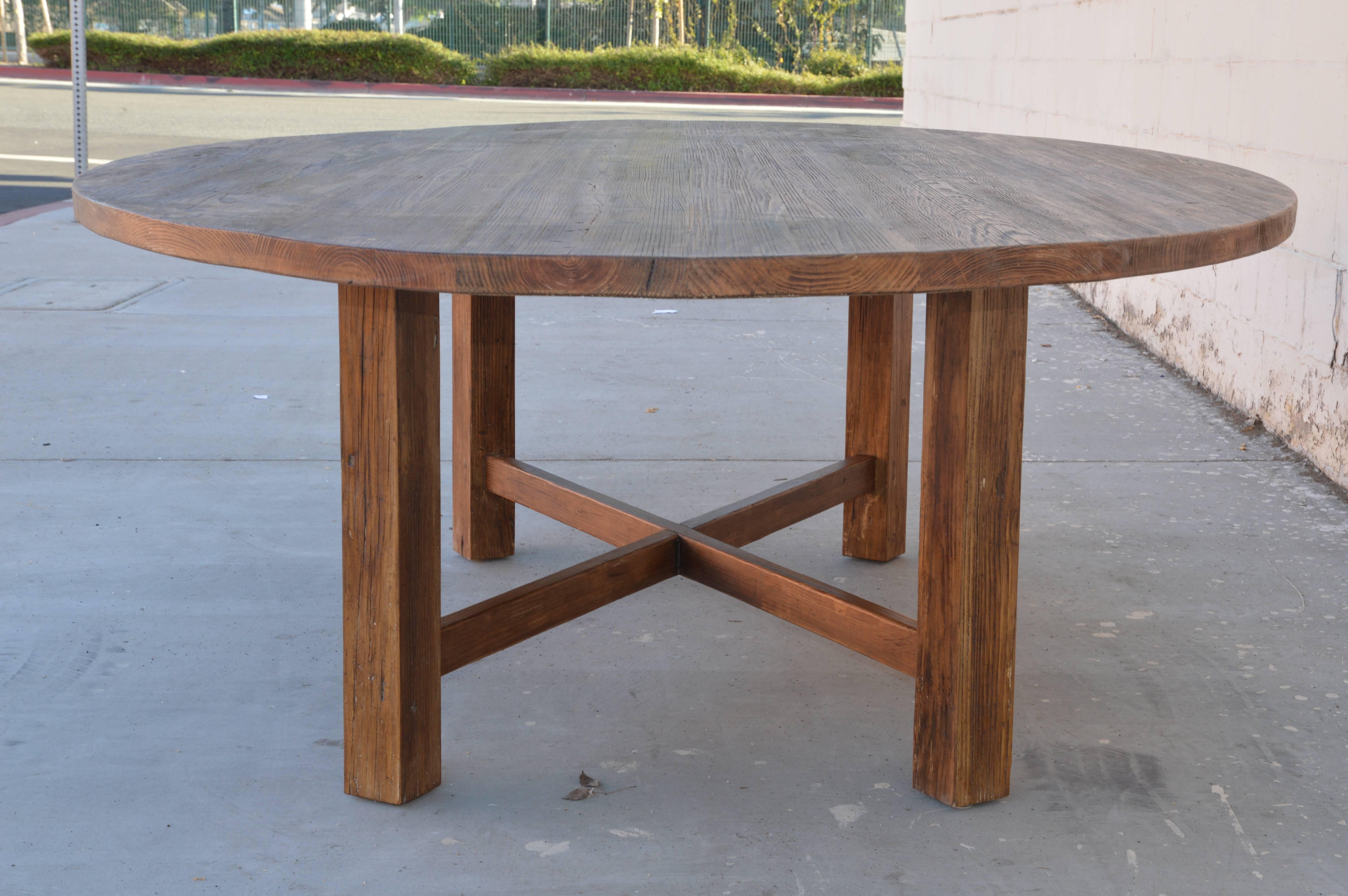 Fait main Table de salle à manger ovale en cœur de pin récupéré, fabriquée sur mesure par Petersen Antiques en vente