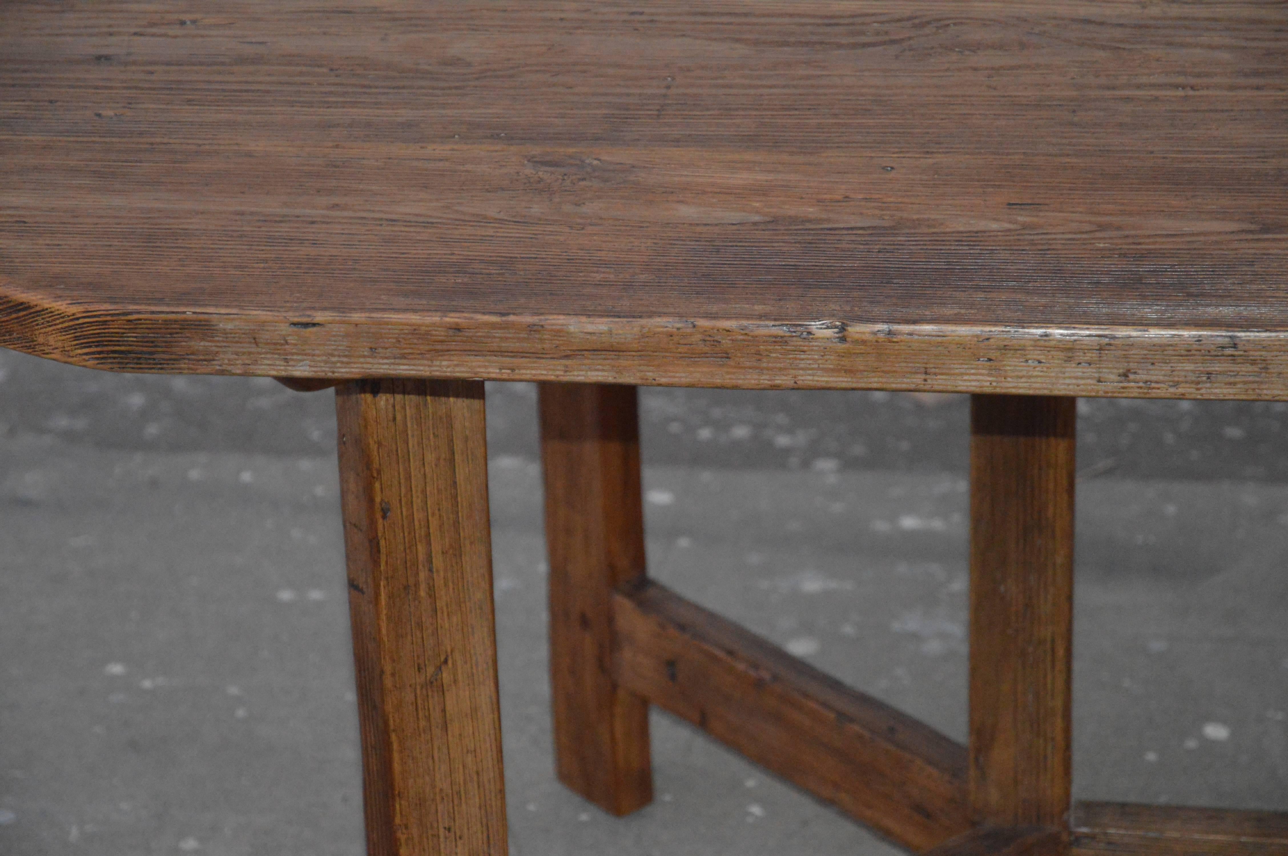 North American Farm Table in Vintage Fir, Custom Made by Petersen Antiques For Sale