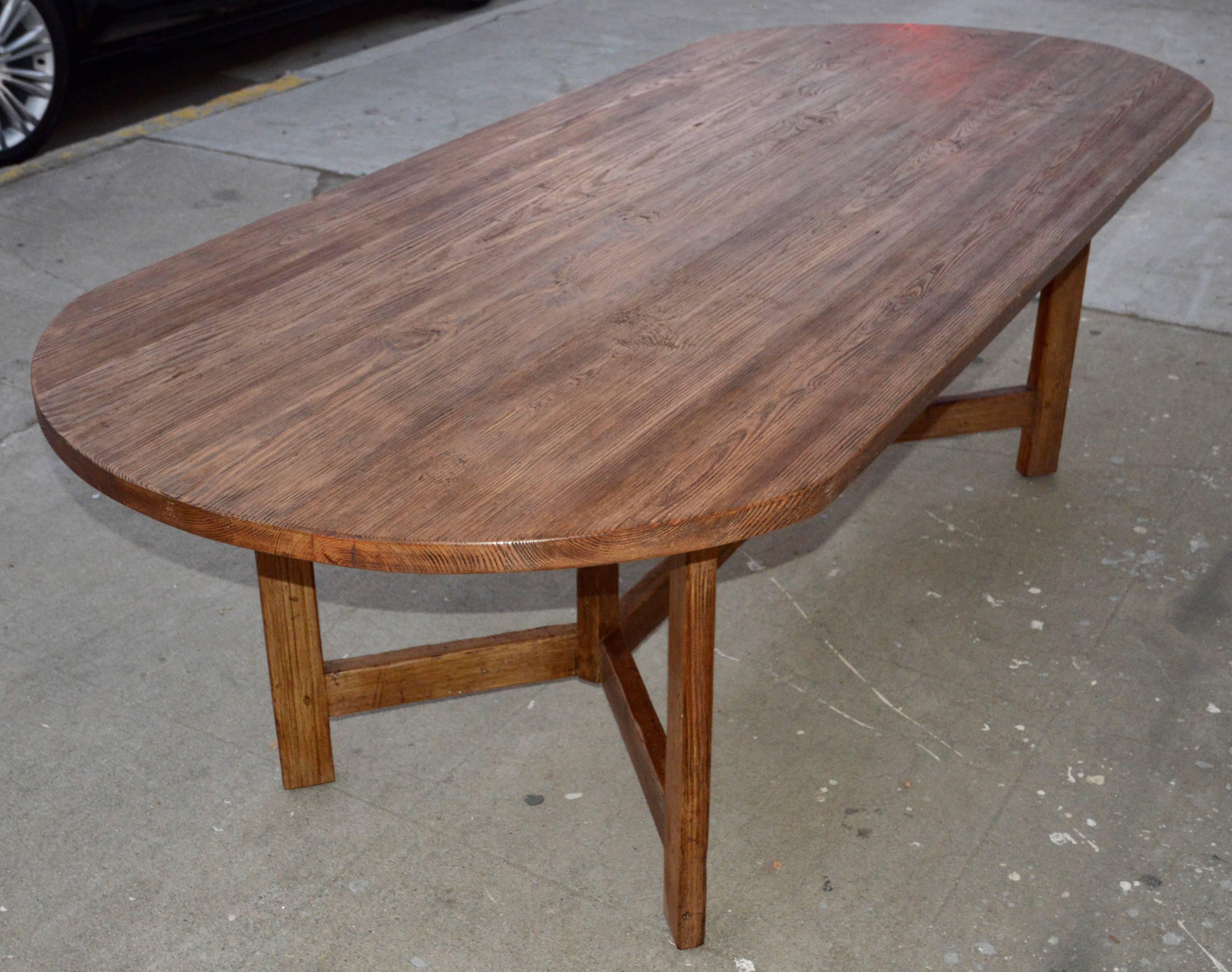 Reclaimed Wood Farm Table in Vintage Fir, Custom Made by Petersen Antiques For Sale