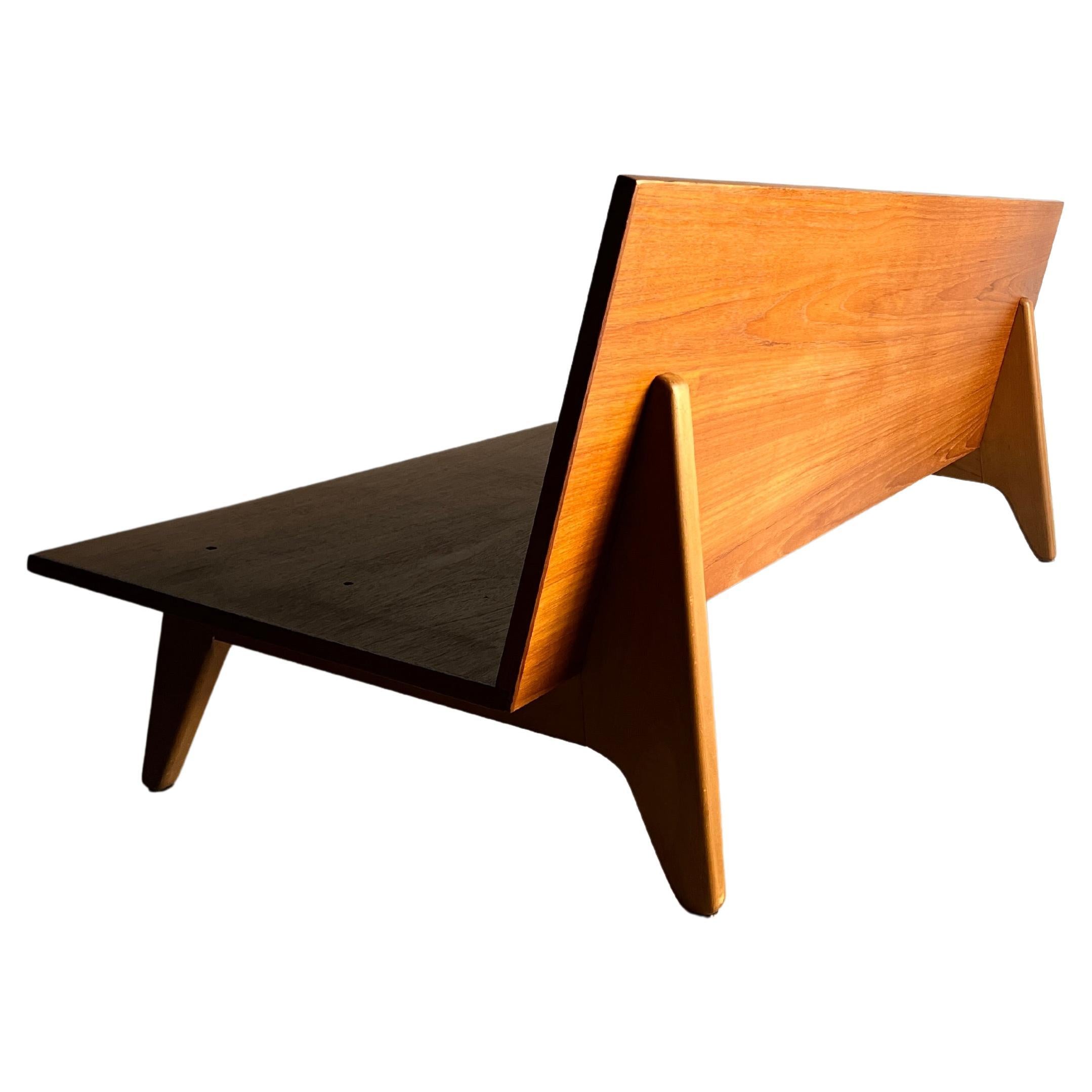 Teak Daybed Sofa by Gustaf Hiort Af Ornäs, Finland 1950s For Sale