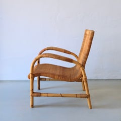 Arco Bamboo and Rattan Lounge Chair  Germany  1960s