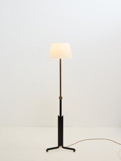 Französische Atomic-Stehlampe aus Bronze und Stahl, 1960er Jahre