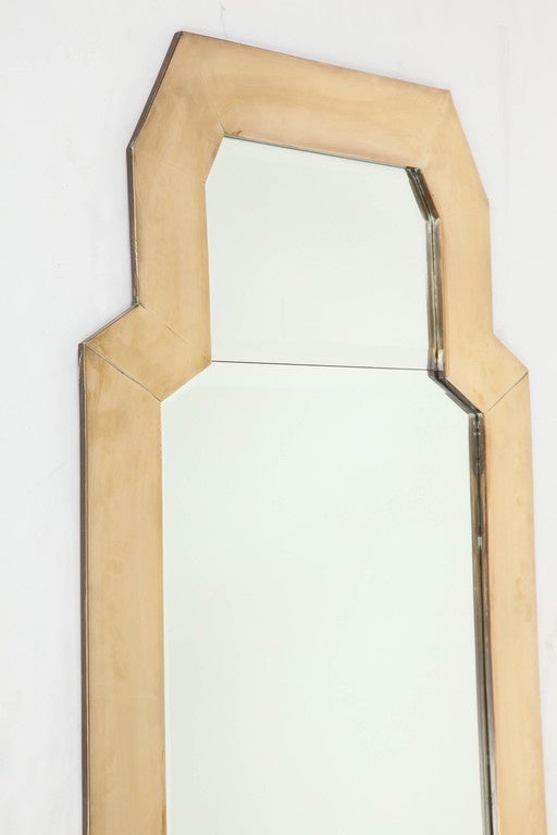 American Large Chapman Mirror with Cast Brass Frame