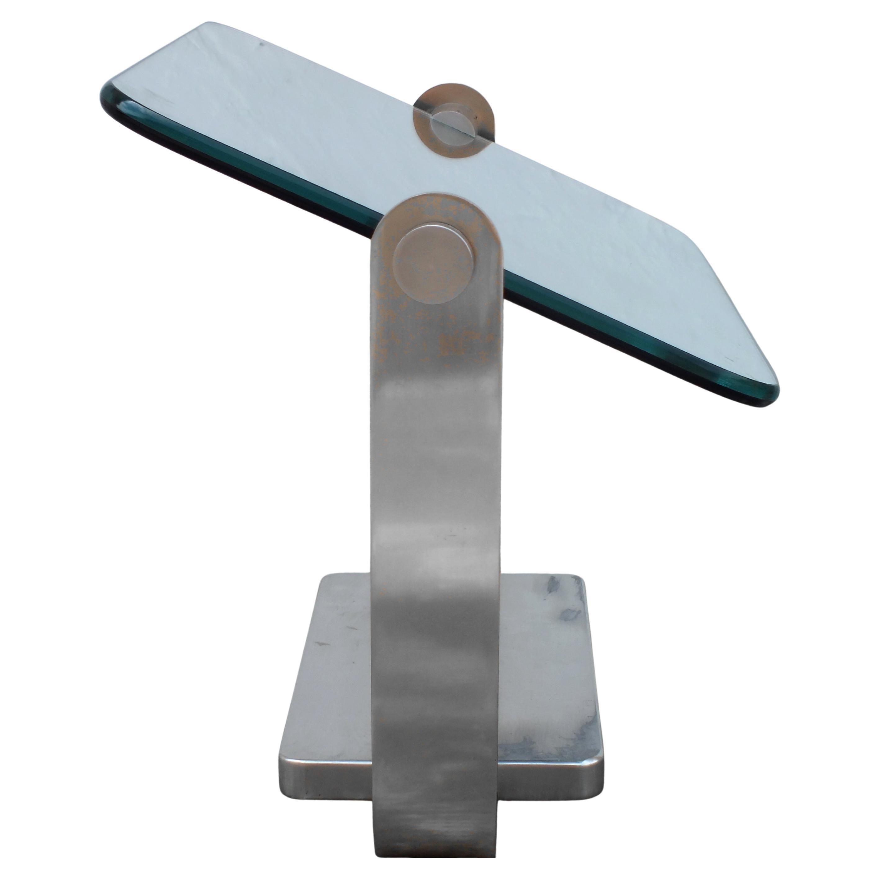 Fin du 20e siècle Paolo Caliani design years 70 by Linea T production Italy tilting table mirror en vente