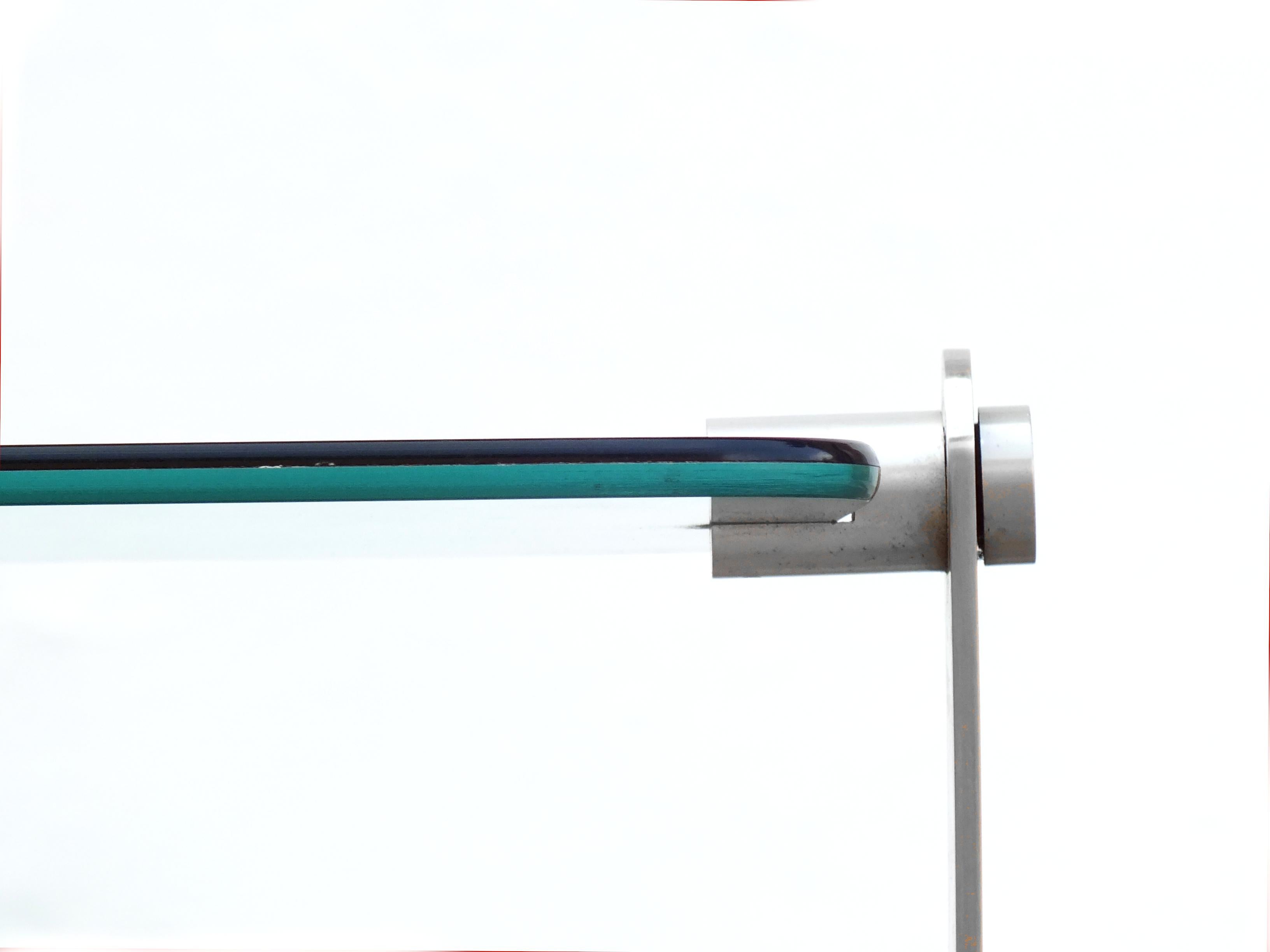 Métal Paolo Caliani design years 70 by Linea T production Italy tilting table mirror en vente