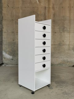 Seltene „Talponia“-Schubladenkommode aus weißem Formica von Gabetti & Isola für Olivetti, ARBO