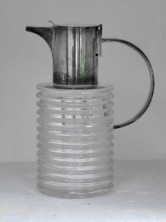 Vintage "Onde" Glass Silver-Plated Pitcher by Sergio Asti for Arnolfo di Cambio