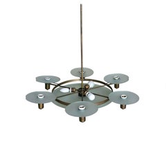 Chiesa Pietro attr for Fontana Arte in '30s chandelier space age avant.garde