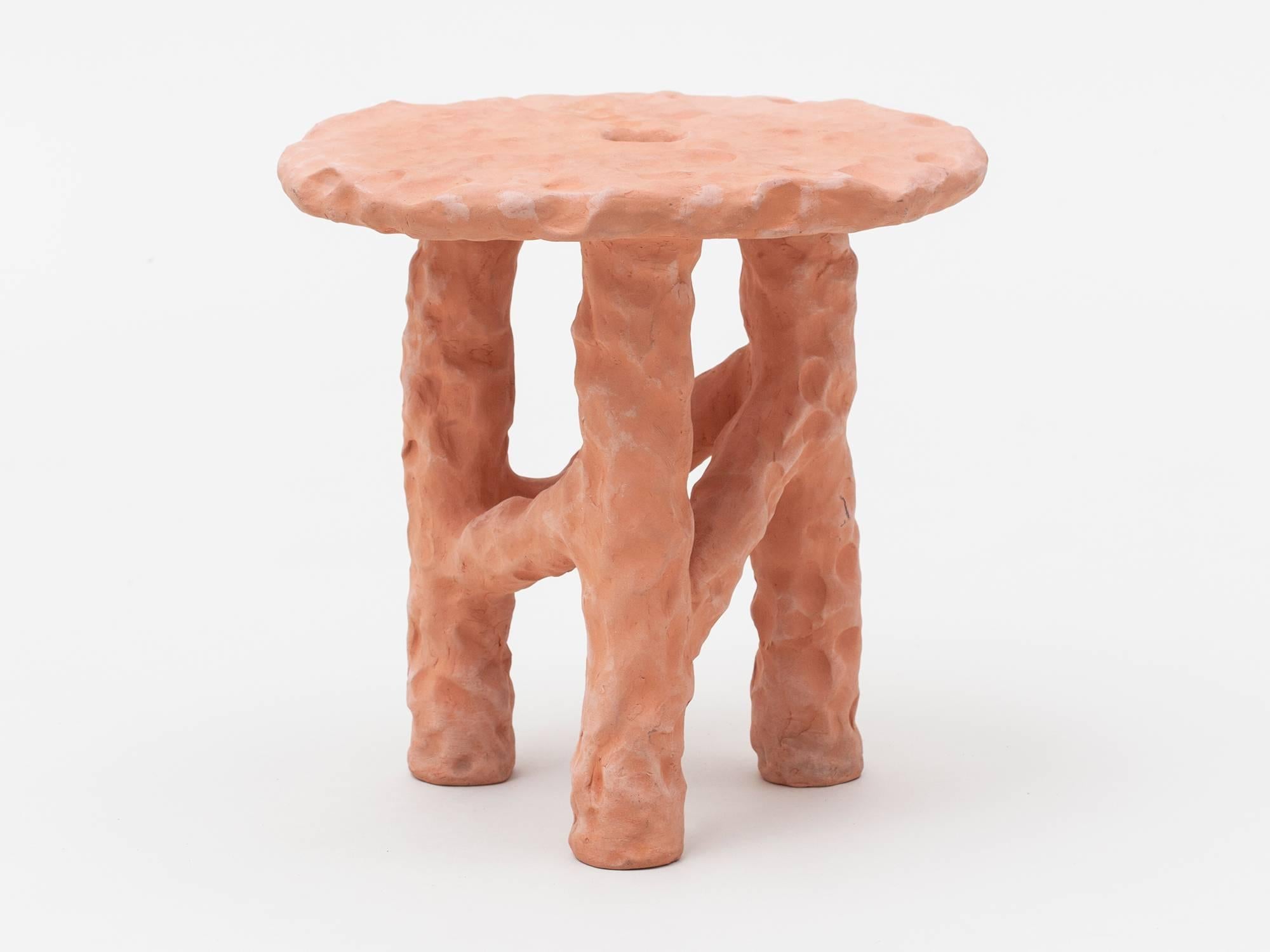 Terracotta Side Table by Chris Wolston In Excellent Condition In Brooklyn, NY