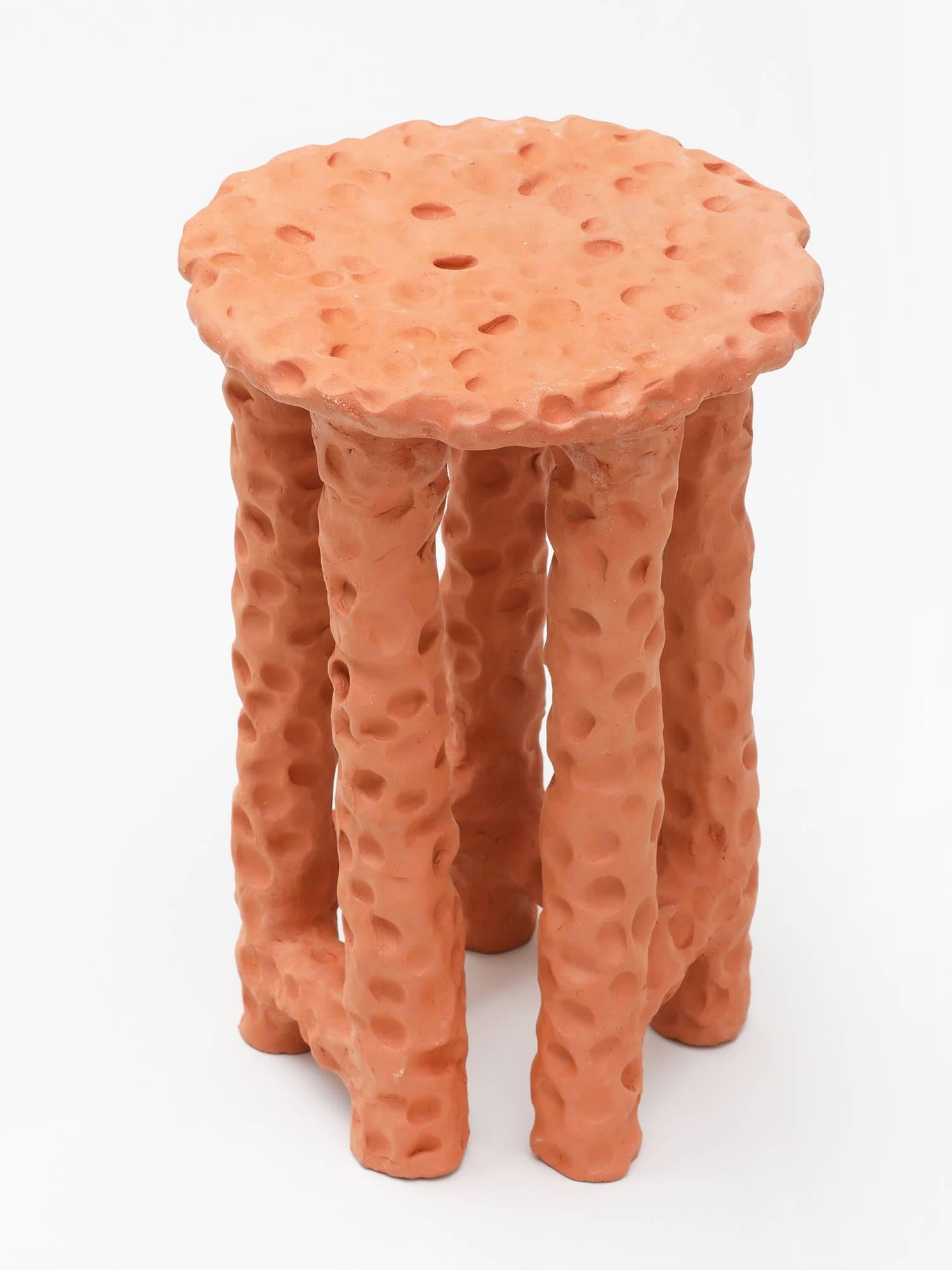 American Chris Wolston Terracotta Side Table