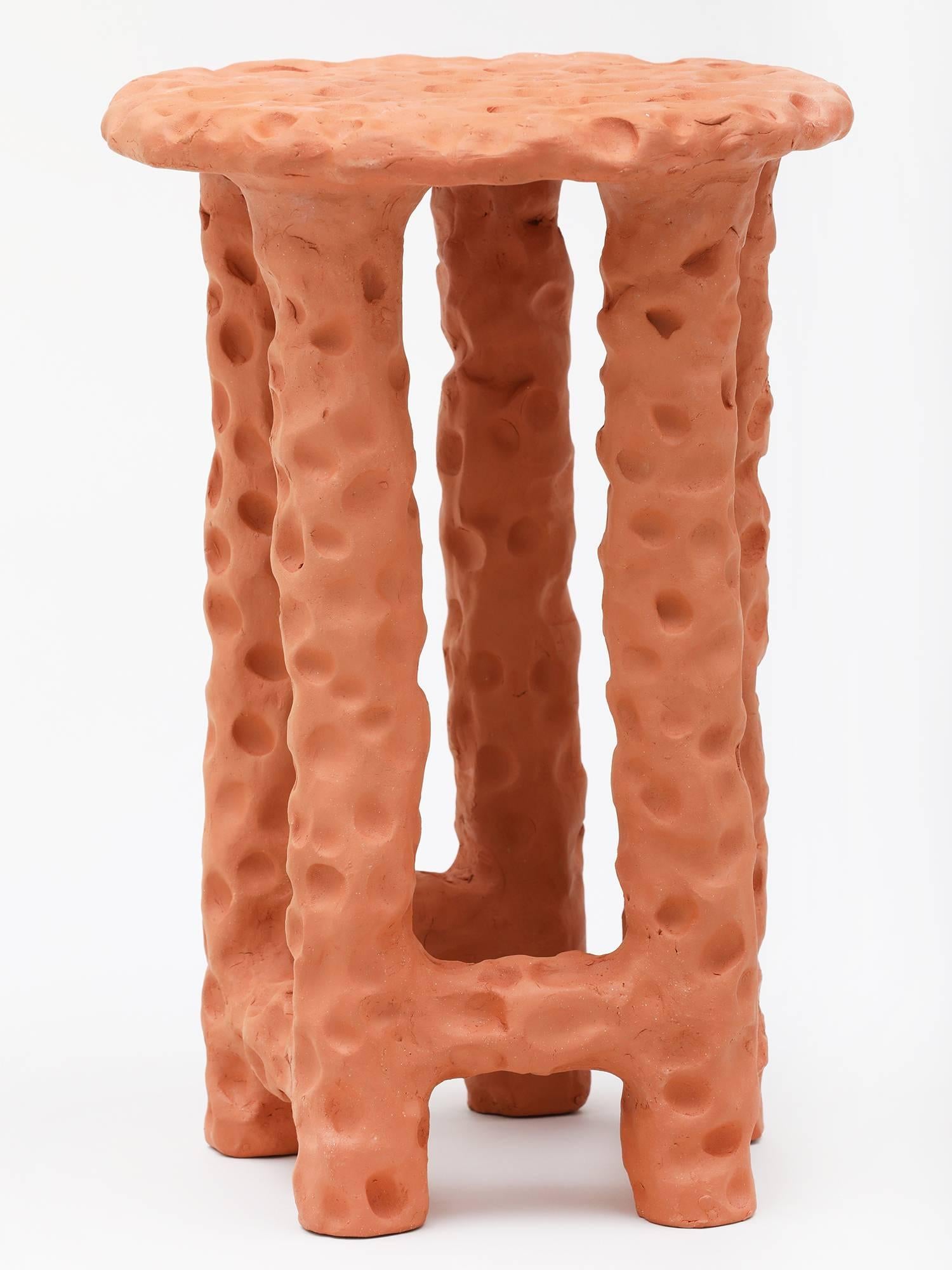 Contemporary Chris Wolston Terracotta Side Table