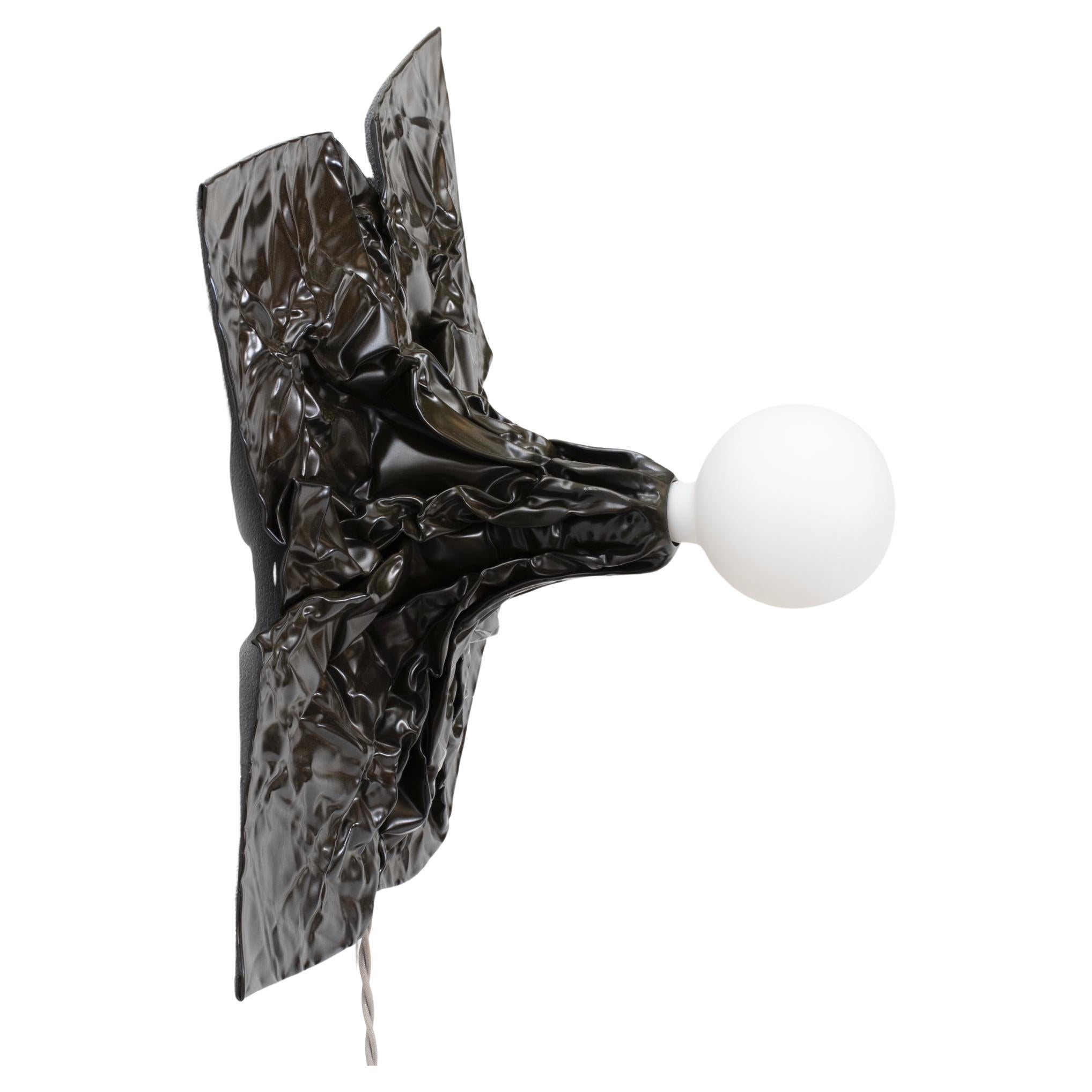 Christopher Prinz “Wrinkled Wall Sconce” in Black Oxide Finish (Raw)