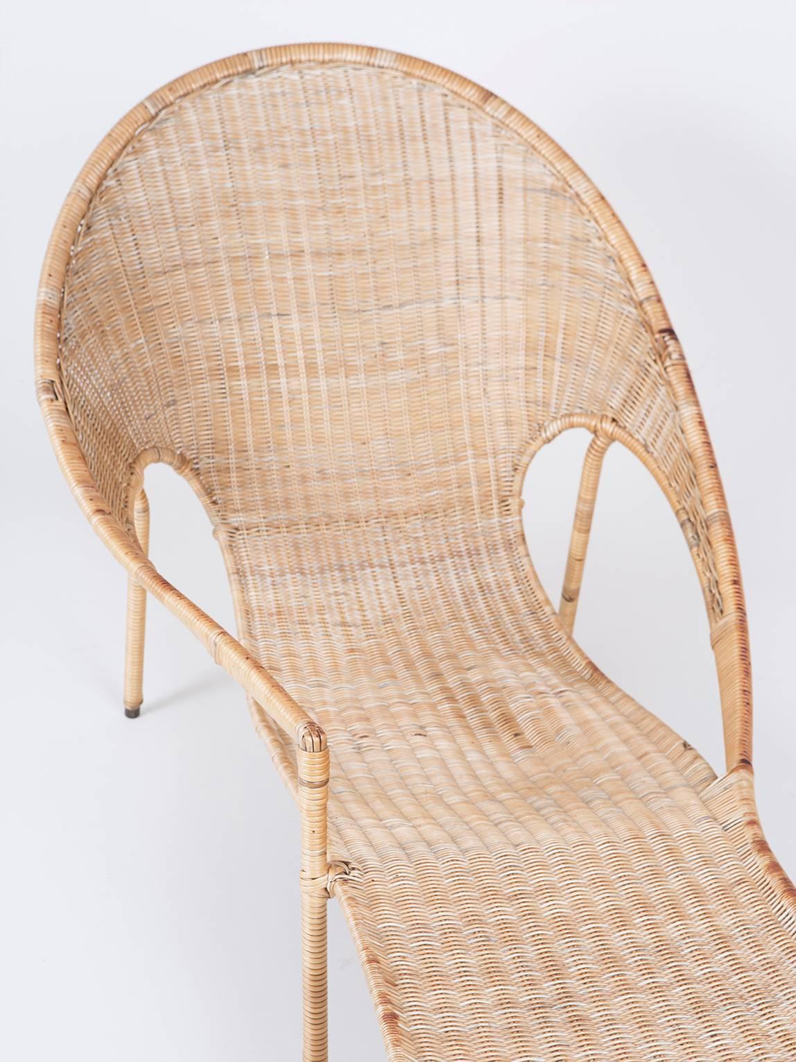 Francis Mair Wicker Lounge Chair In Excellent Condition In Brooklyn, NY