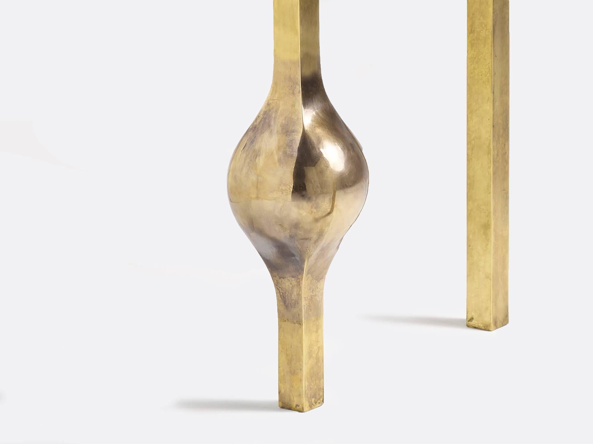 Moderne Table d'appoint croissance en bronze Brian Thoreen en vente