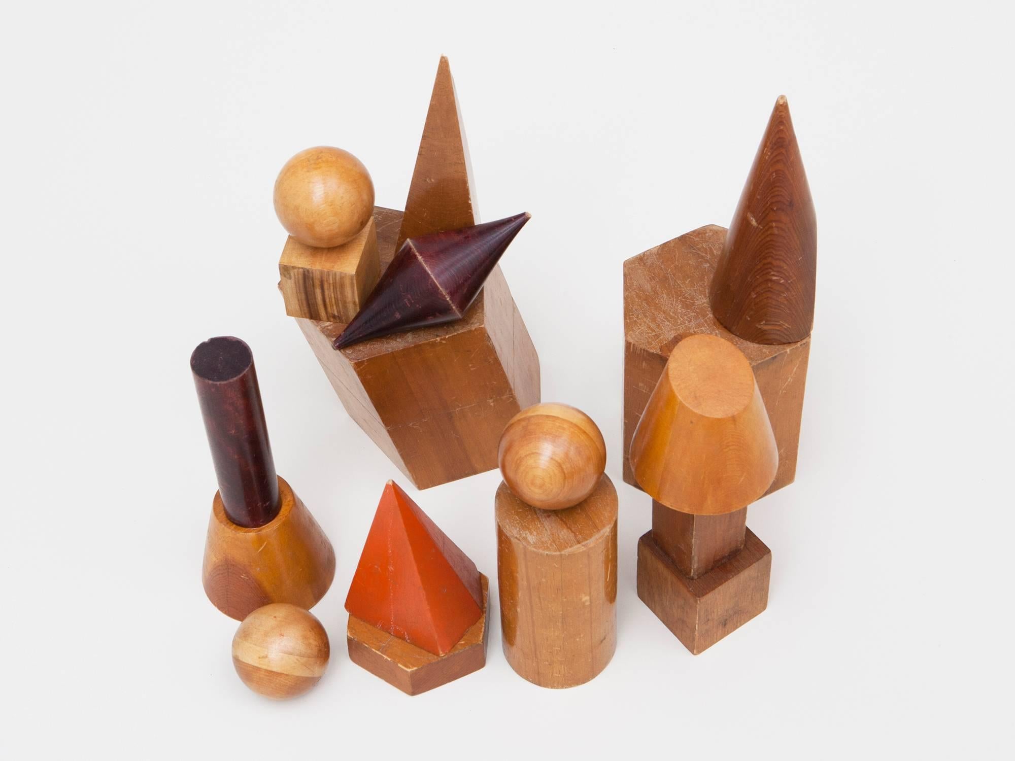German Pre-War Wooden Geometric Blocks