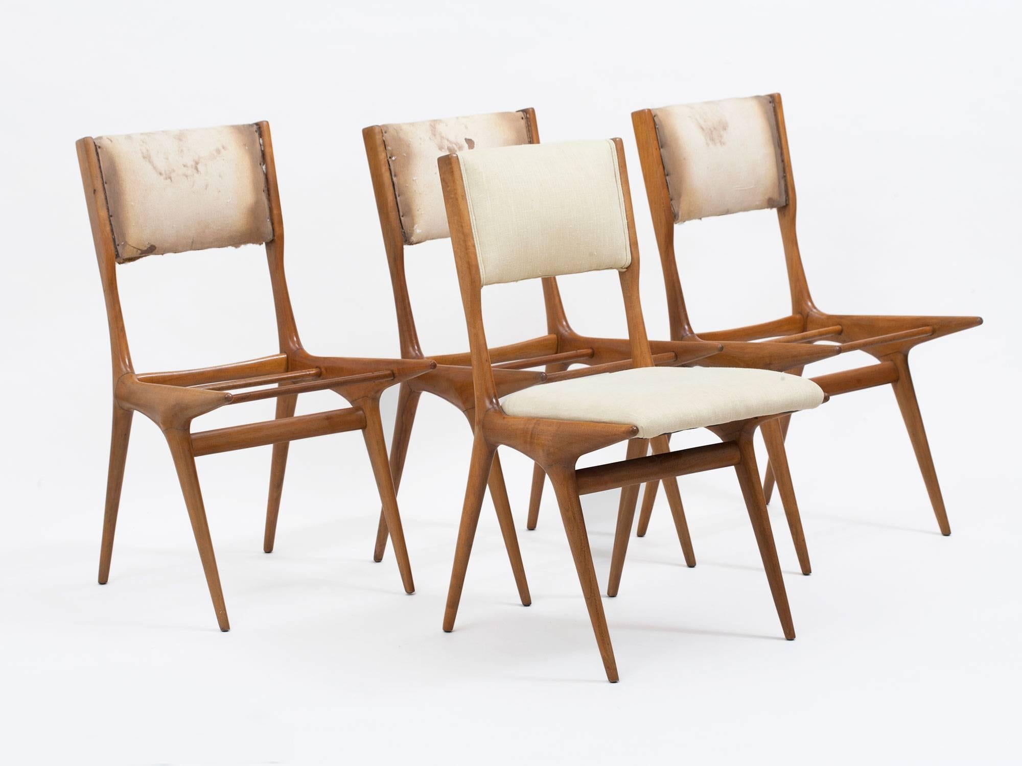 Mid-20th Century Set of Carlo de Carli Dining Chairs