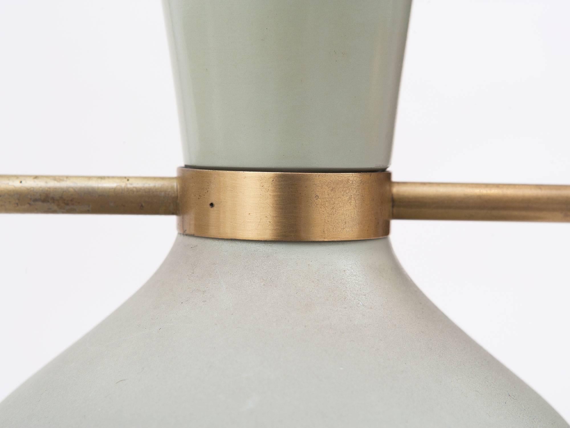 Aluminum Mario Tedeschi Suspension Lamp