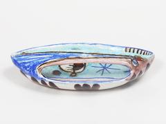 Abstract Ceramic Dish with Handle by Marcello Fantoni