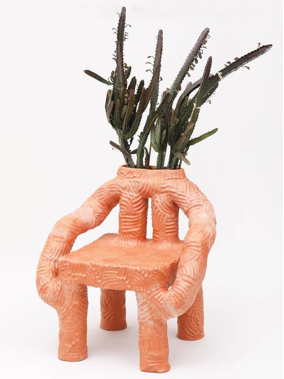 Contemporary Chris Wolston Terracotta Plant Chair 