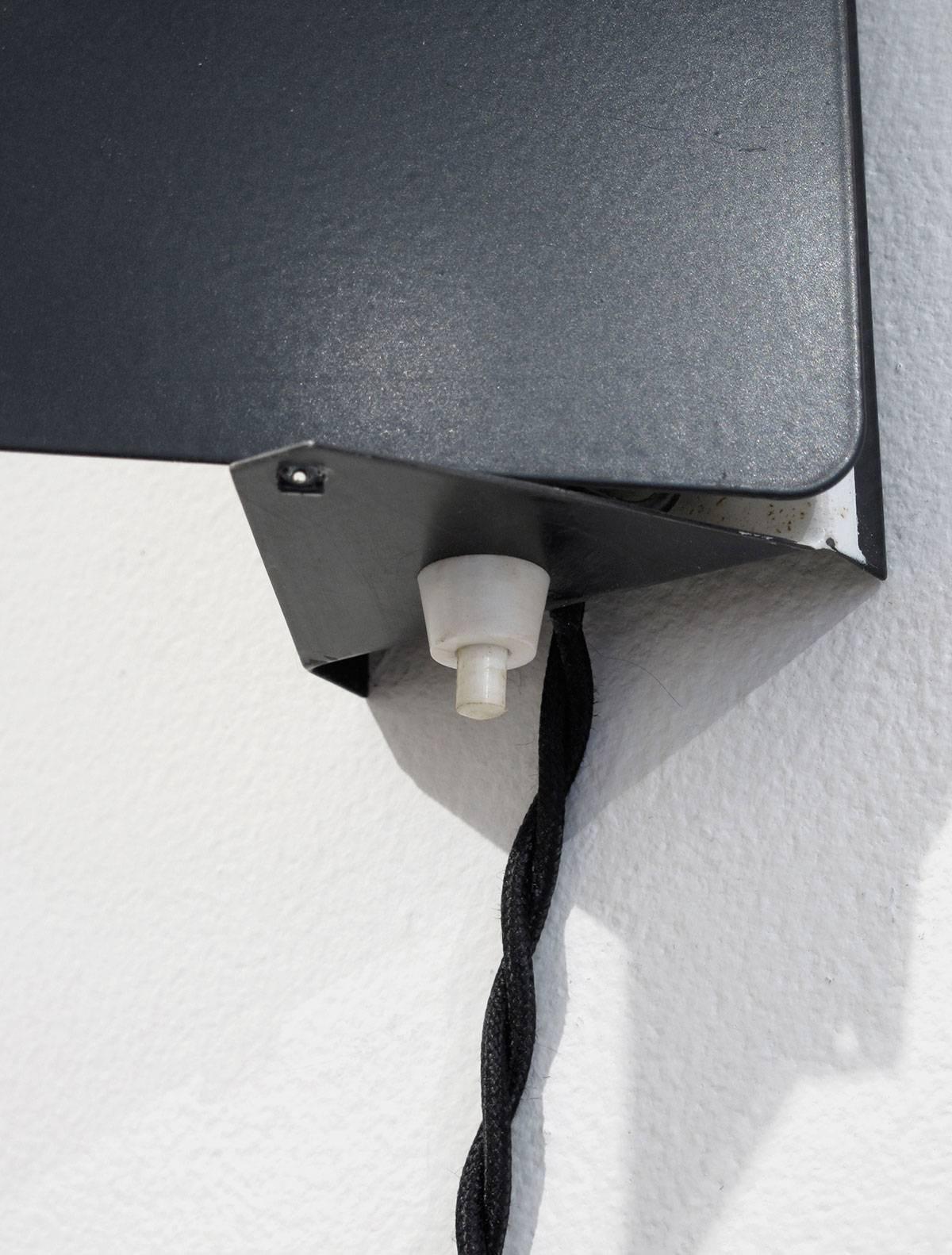 Mid-Century Modern Black Steel Wall Sconce by Charlotte Perriand