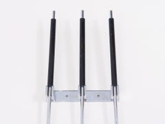 Albrizi Italian Chrome Wall-Mounted Fire Tools, 1960s