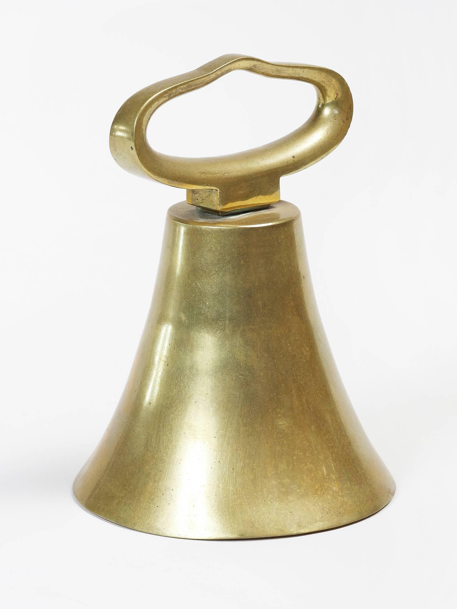 Carl Auböck Brass Dinner Bell In Excellent Condition In Brooklyn, NY