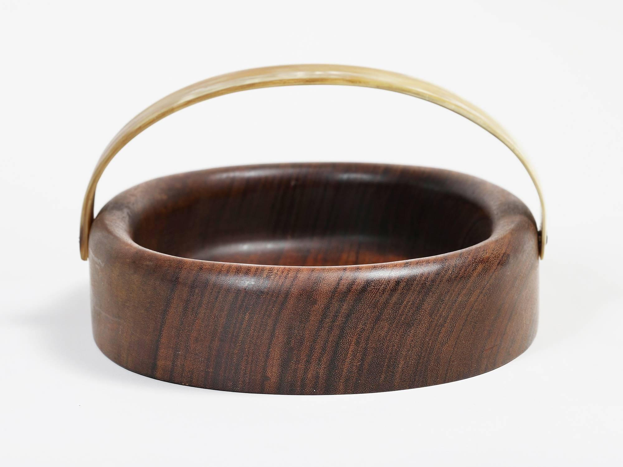 Mid-Century Modern Carl Auböck Wooden Horn Handled Bowl