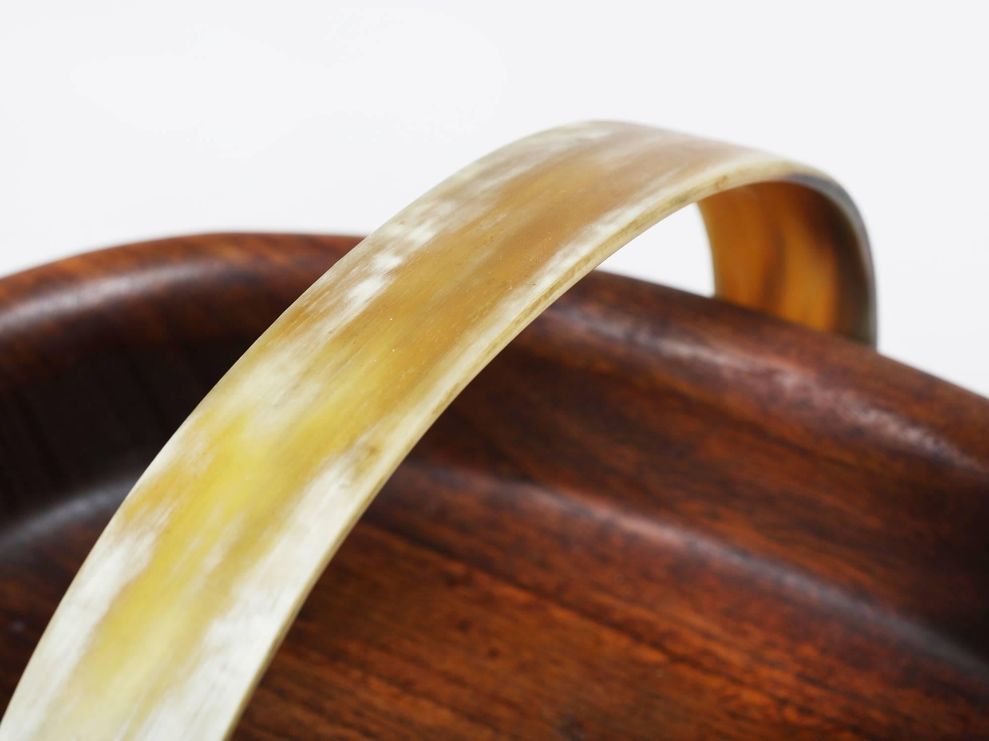 Carl Auböck Wooden Horn Handled Bowl In Excellent Condition In Brooklyn, NY