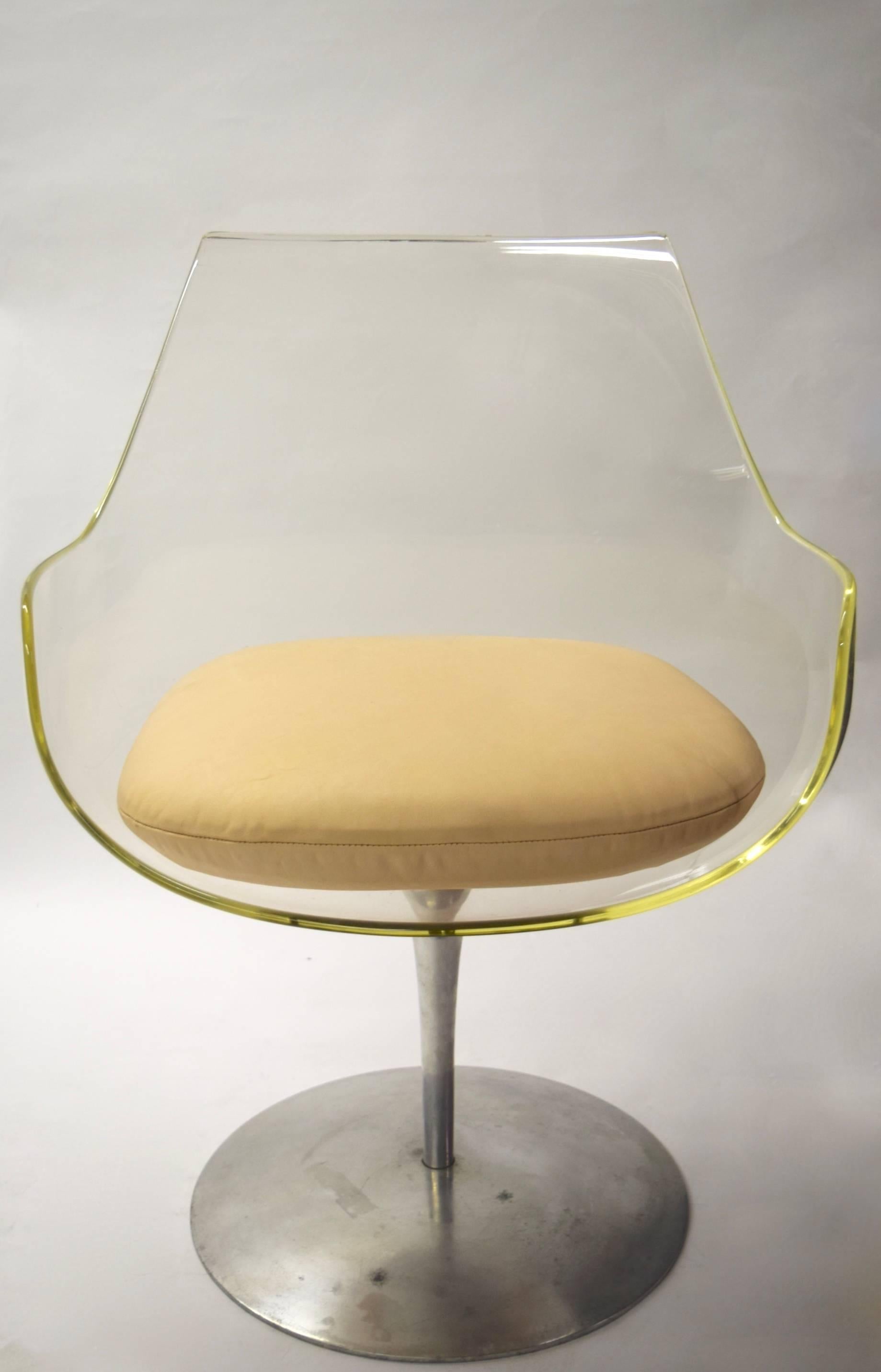 Mid-Century Modern Pair of Champagne Chairs Designed in 1962 by Erwine & Estelle Laverne, USA