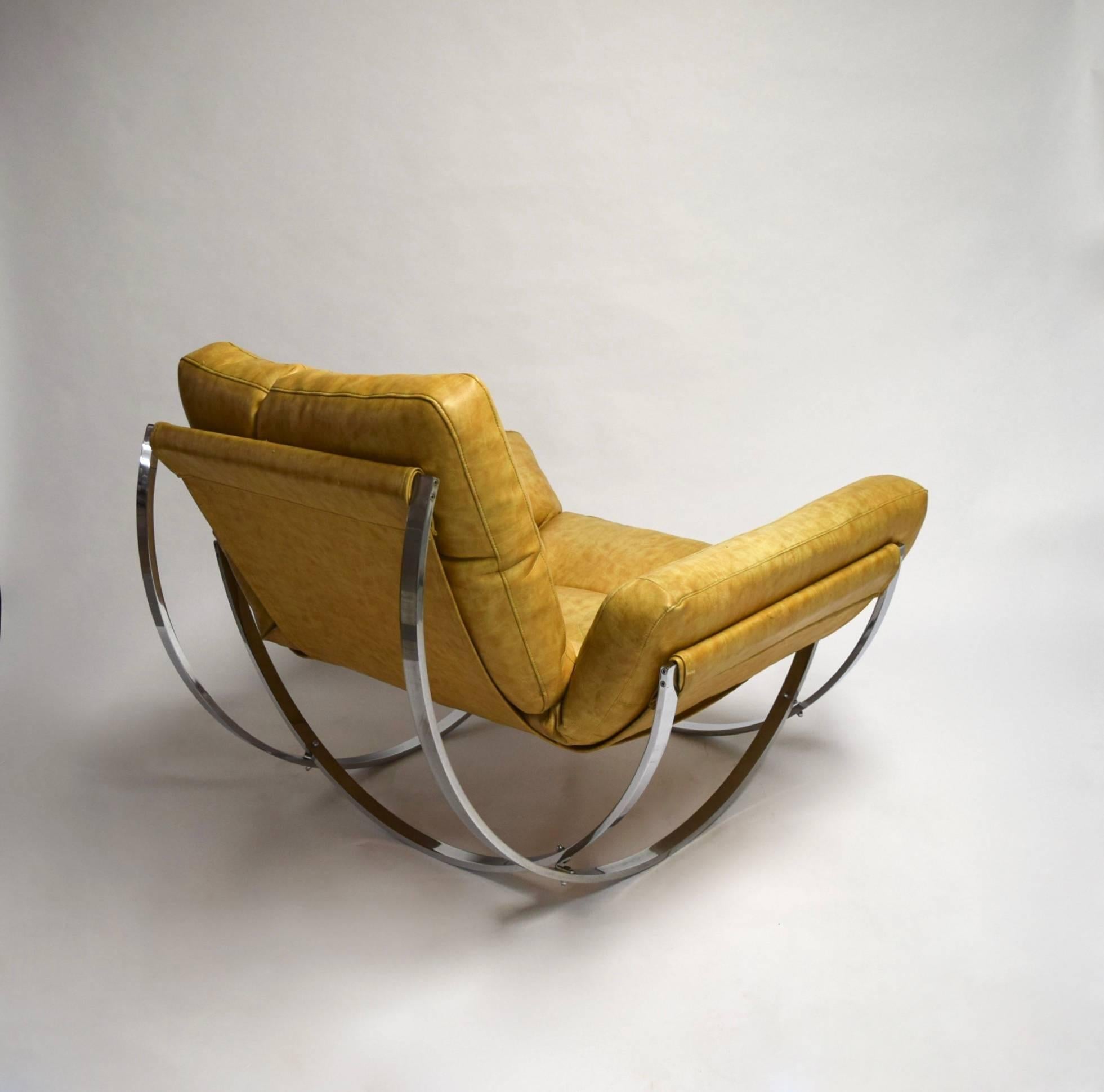 Mid-Century Modern Lounge Chair by Lennart Bender for Charlton Co., Italy 1970s