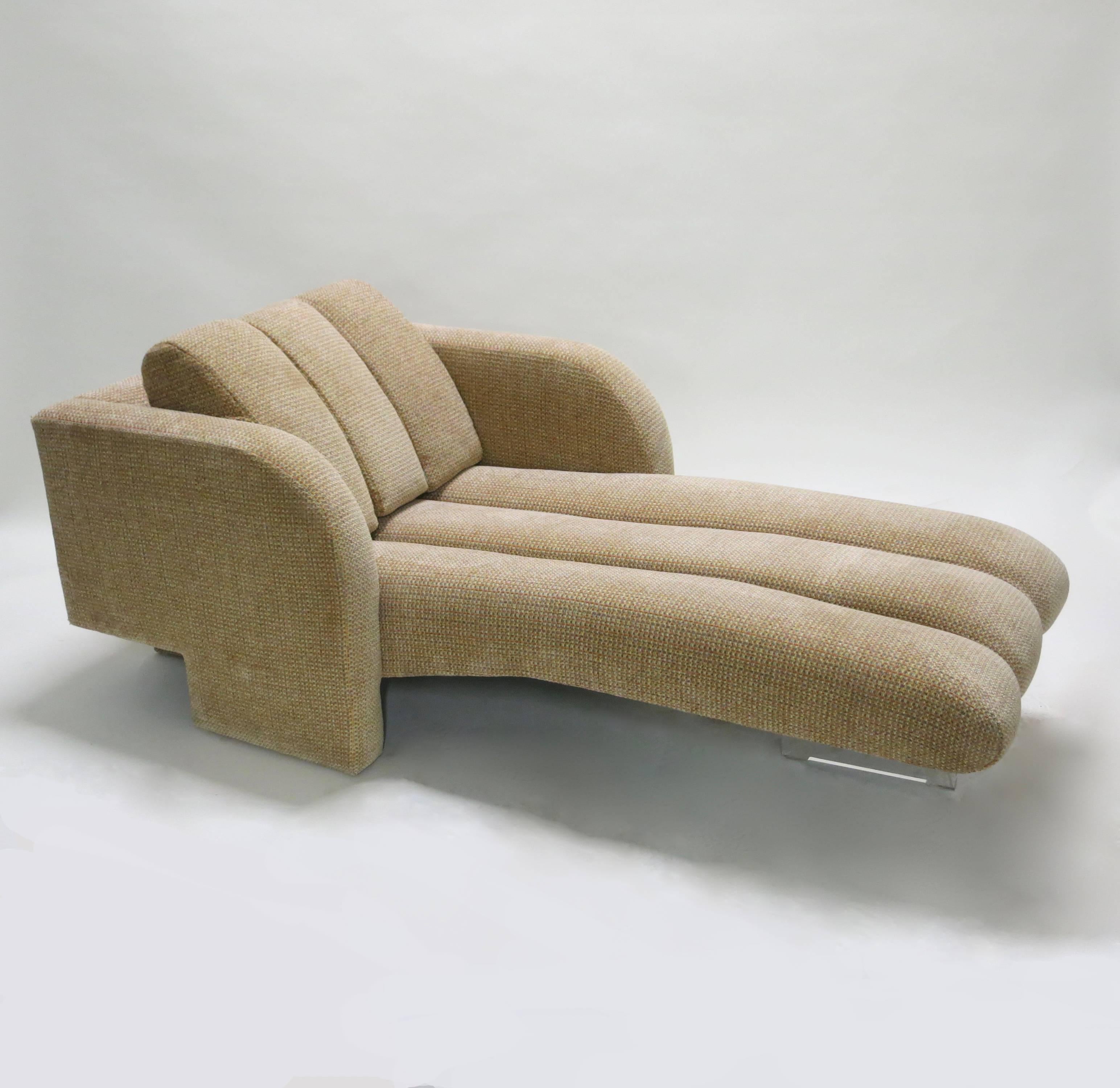 Mid-Century Modern Chaise Longue / Lounge Chair by Vladimir Kagan, USA 1970s