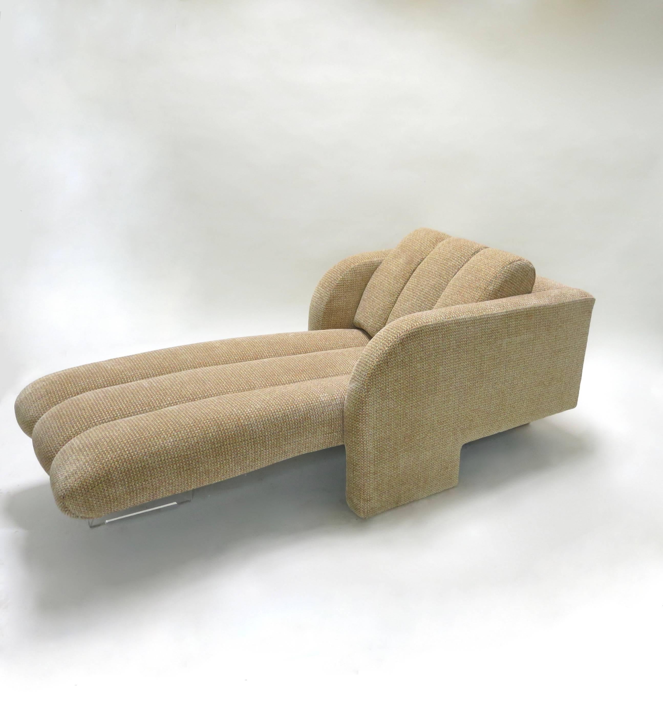 Chaise Longue / Lounge Chair by Vladimir Kagan, USA 1970s In Good Condition In Jersey City, NJ