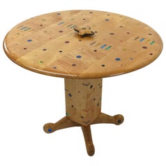 Unique, Illuminated Dining Table in Curly Maple & Colored Acrylic by Dan Peters