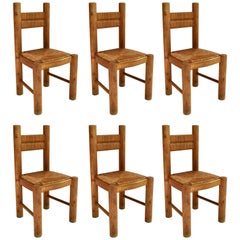 Six Dining Chairs by Jean Royère, France Circa 1955