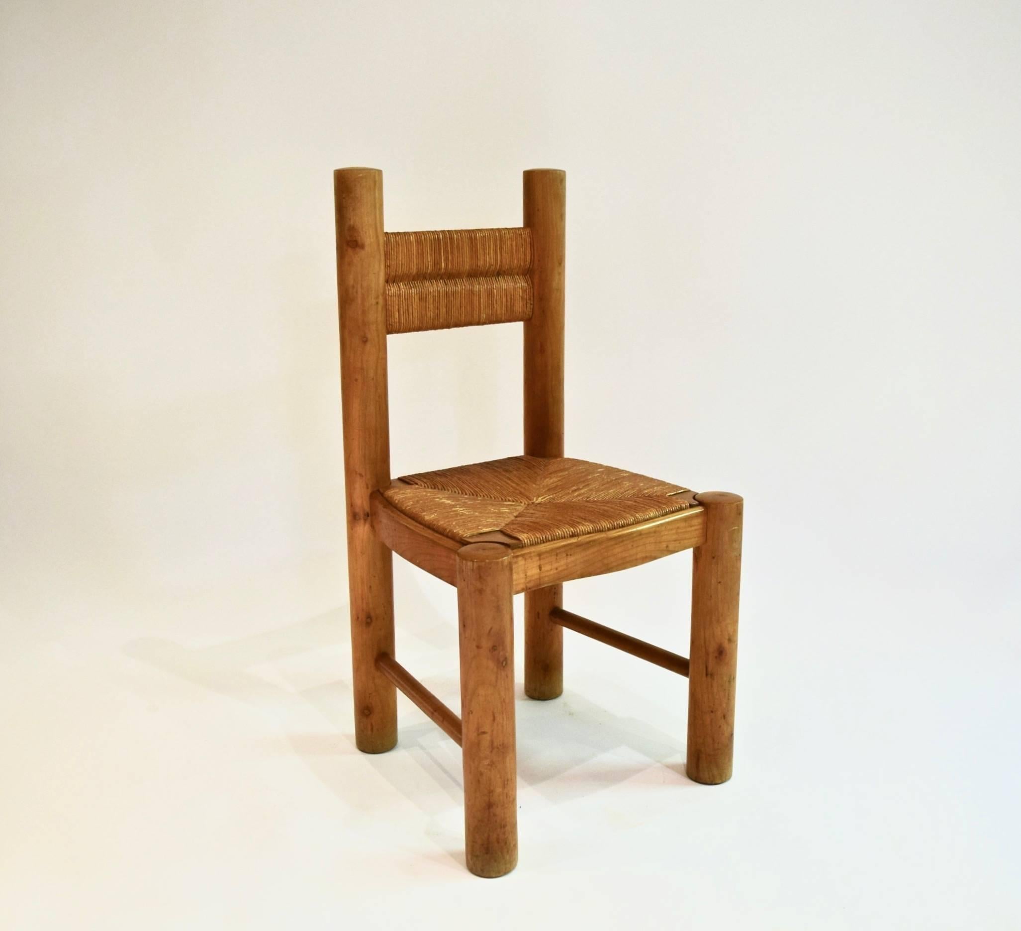 Mid-20th Century Six Dining Chairs by Jean Royère, France Circa 1955