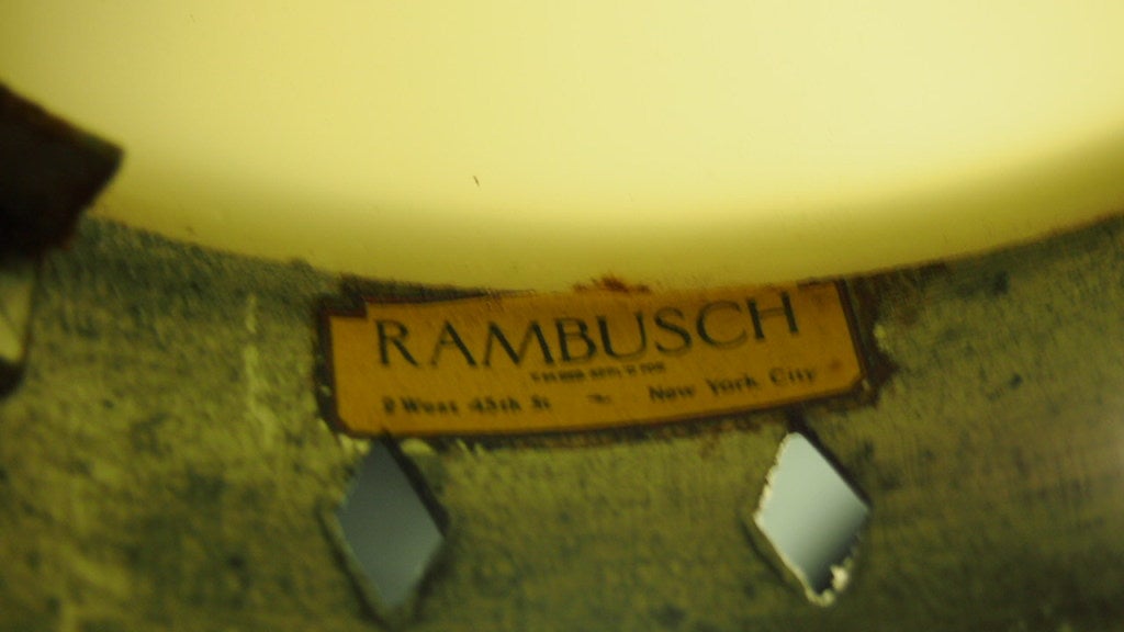 Metal Ceiling Light Signed Rambusch NYC, USA, circa 1910 For Sale