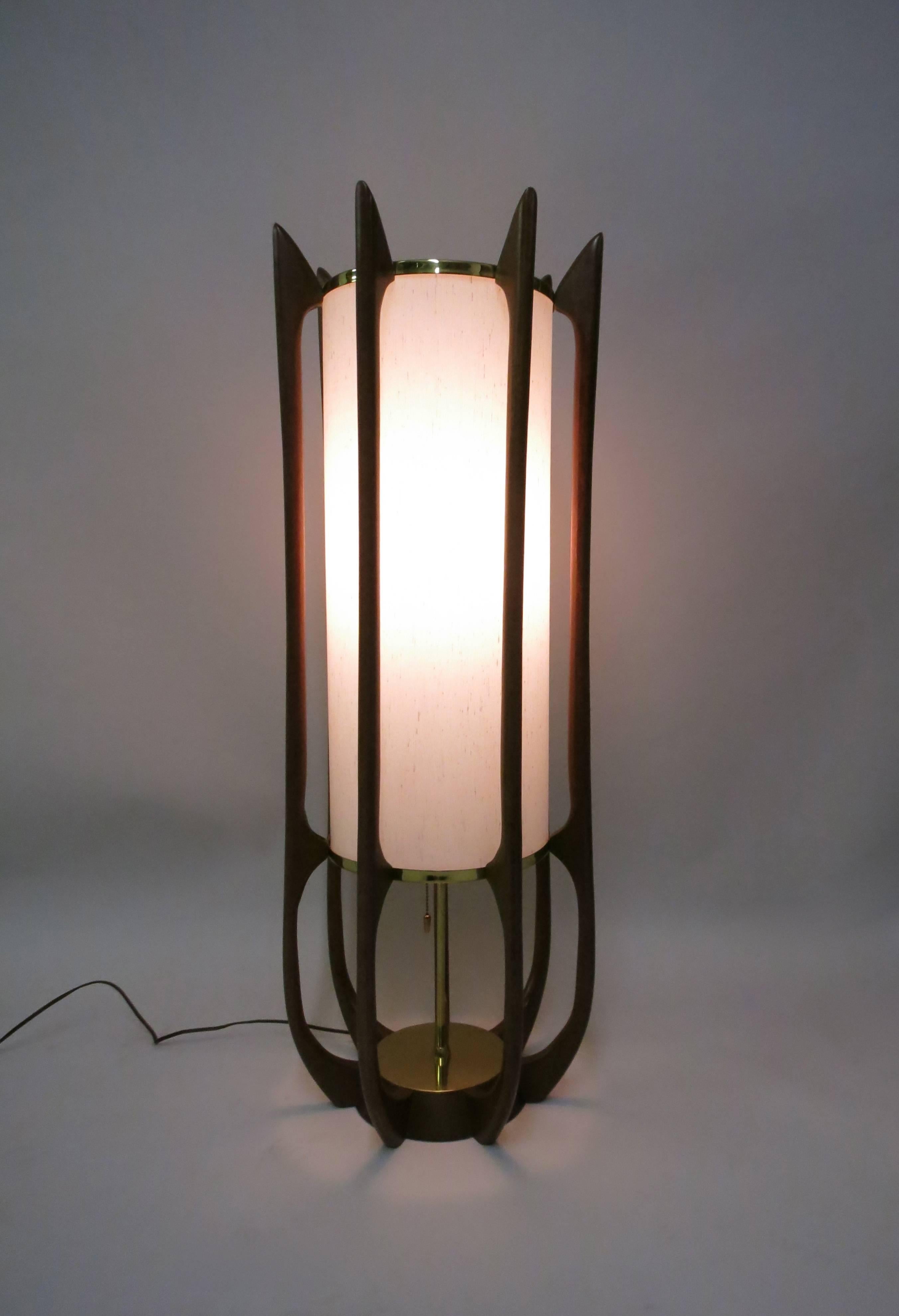 American Pair of Tall Table Lamps by Adrian Pearsall for Craft Associates USA, circa 1950