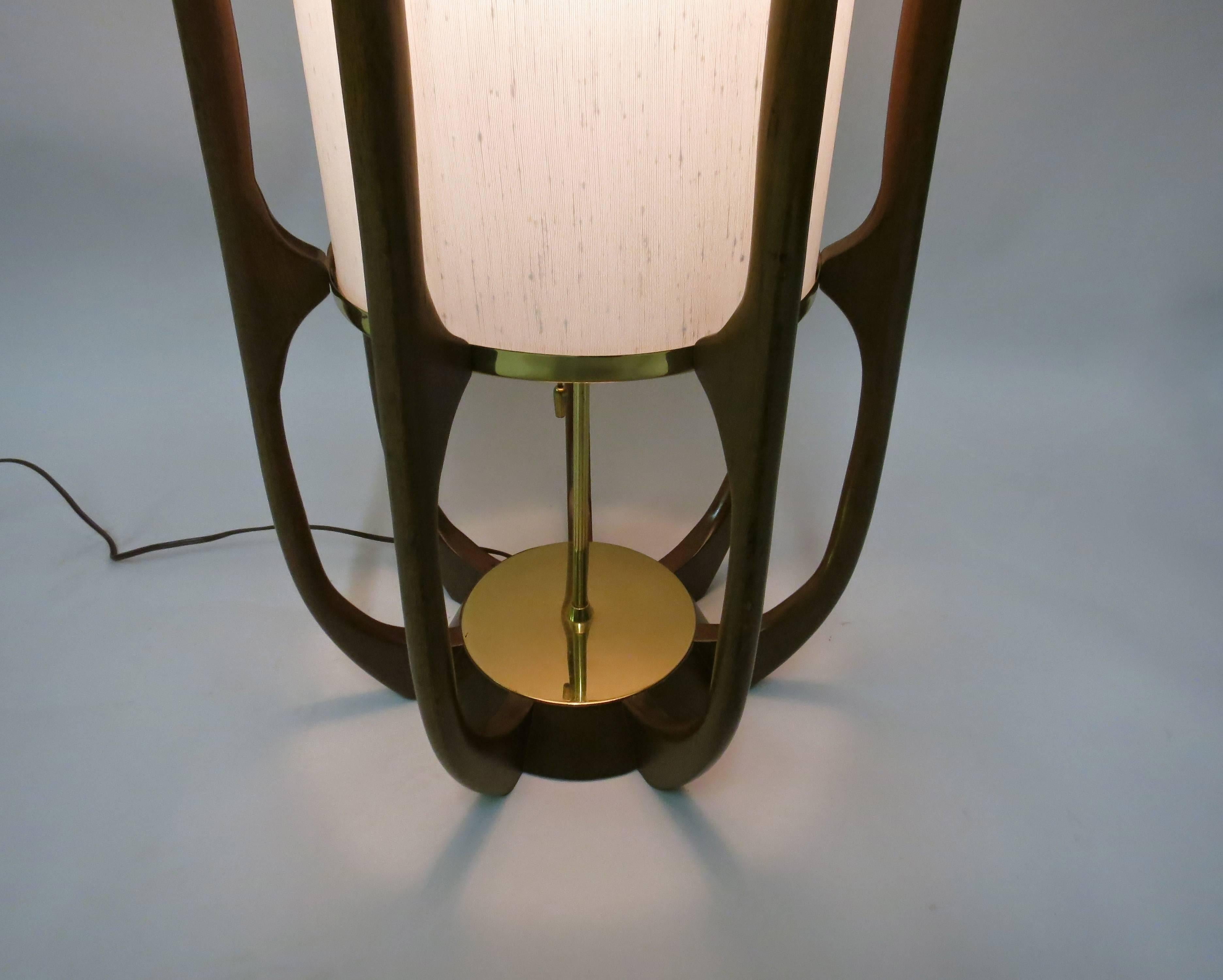 Pair of Tall Table Lamps by Adrian Pearsall for Craft Associates USA, circa 1950 In Excellent Condition In Jersey City, NJ