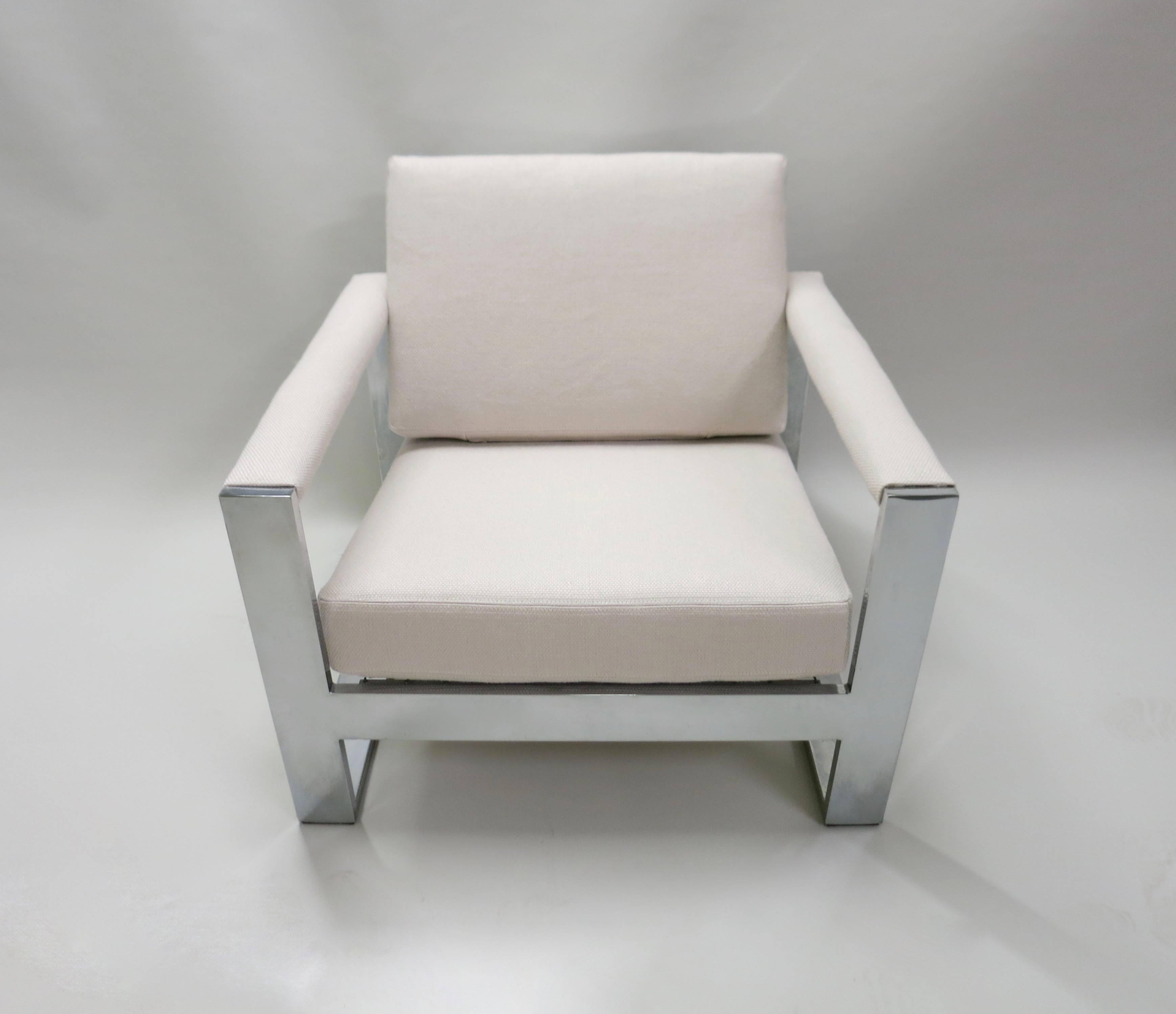 American Pair of Lounge Chairs by Milo Baughman for Thayer Coggin For Sale