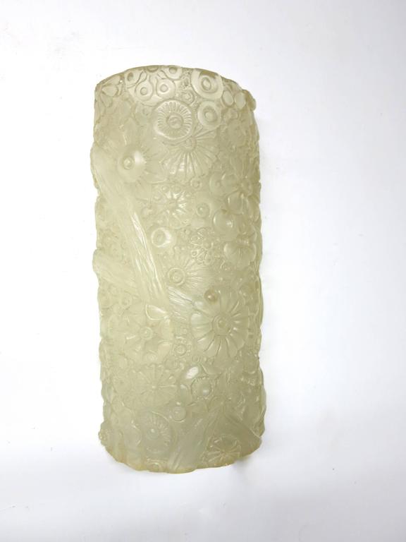 Single Resin Wall Sconce by Sirmos circa 1970 Made in USA at 1stdibs